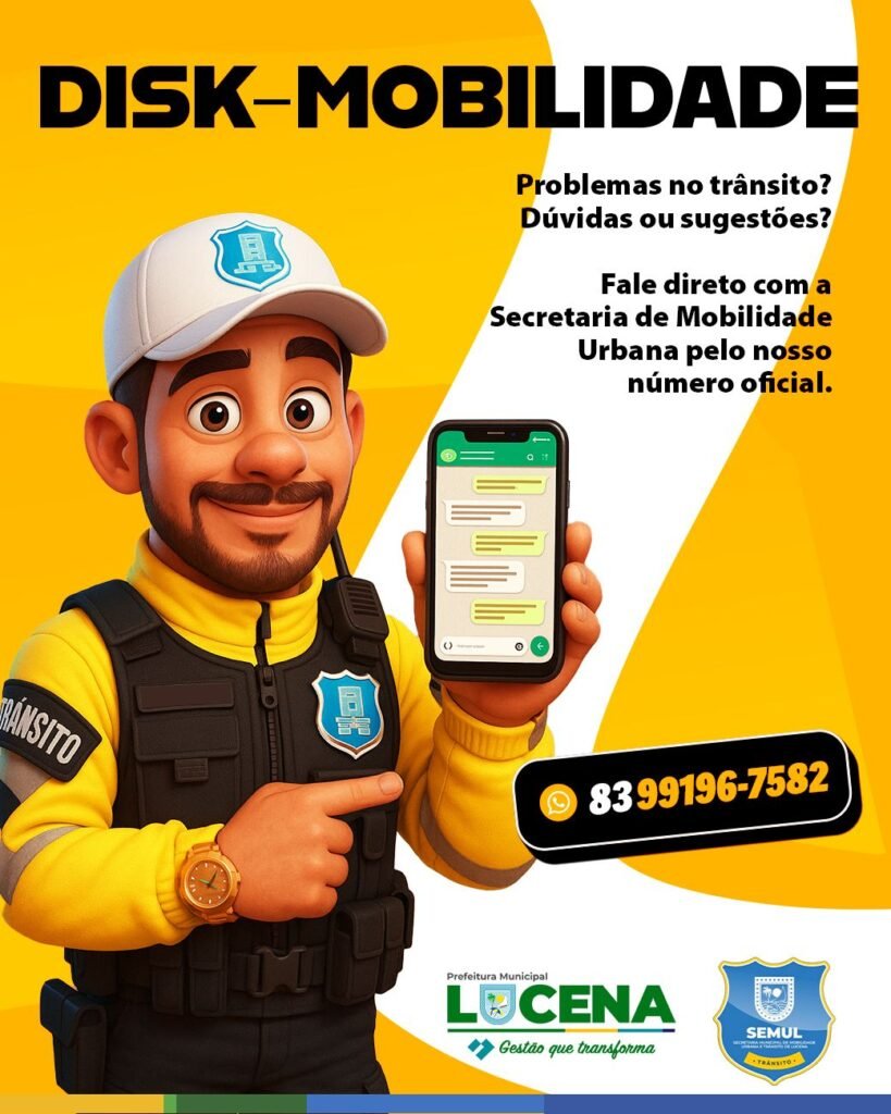 Prefeitura de Lucena cria o “Disk Mobilidade” para resolver problemas no trânsito